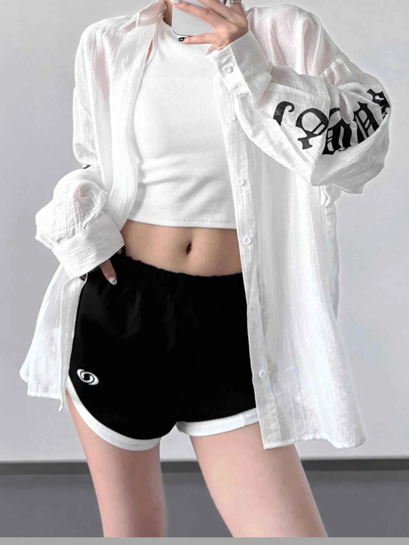 Button-Up Long Sleeve Oversized Shirt White 9cfca54c28bb4507b4a9842039e642d8-Max-Origin