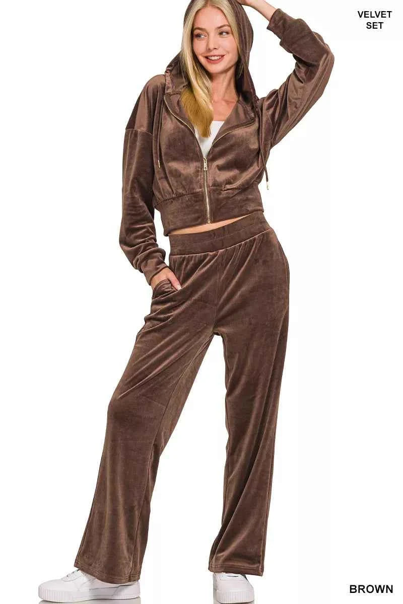 Zenana Velvet Zip Up Hoodie and Pants Set 9d086adf-558d-4bac-9ec8-89666012a178-Max-Origin