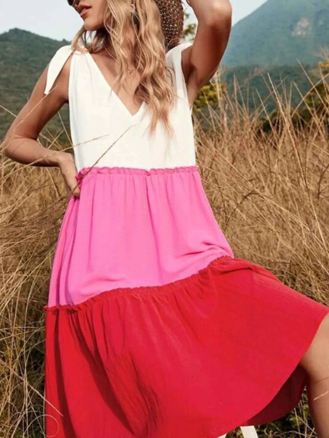 Colorblock Tiered Midi Tank Dress 9d4446f7-3911-449a-87d3-2c3a52aec88f-Max-Origin
