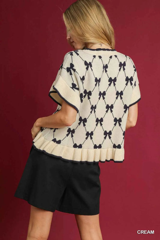 Bow Knit Ruffle Sleeve Sweater 9d4a986a-cadf-4fc2-8791-6110b76aa7c7-Max-Origin