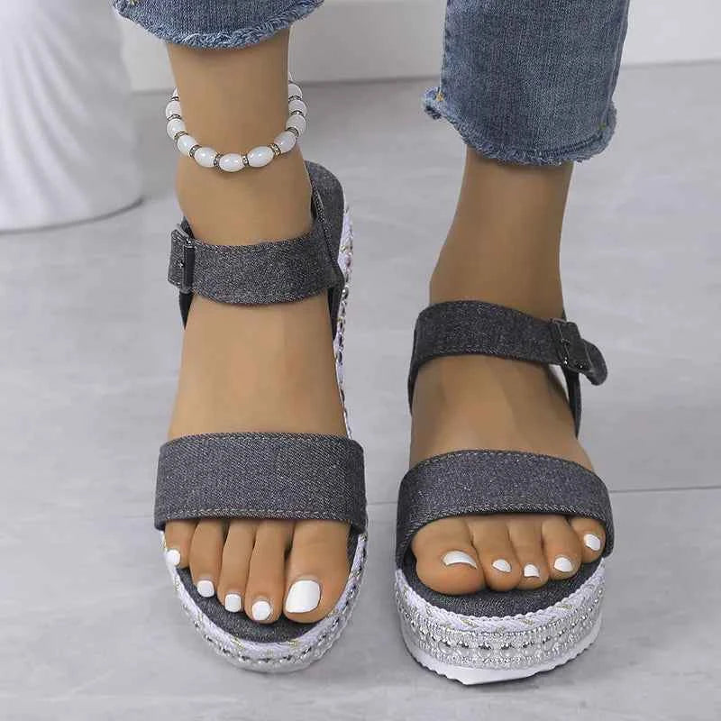 Braided Platform Sandals Black 9d6cf8be-674c-4de9-9a0c-843dbbb6530c-Max