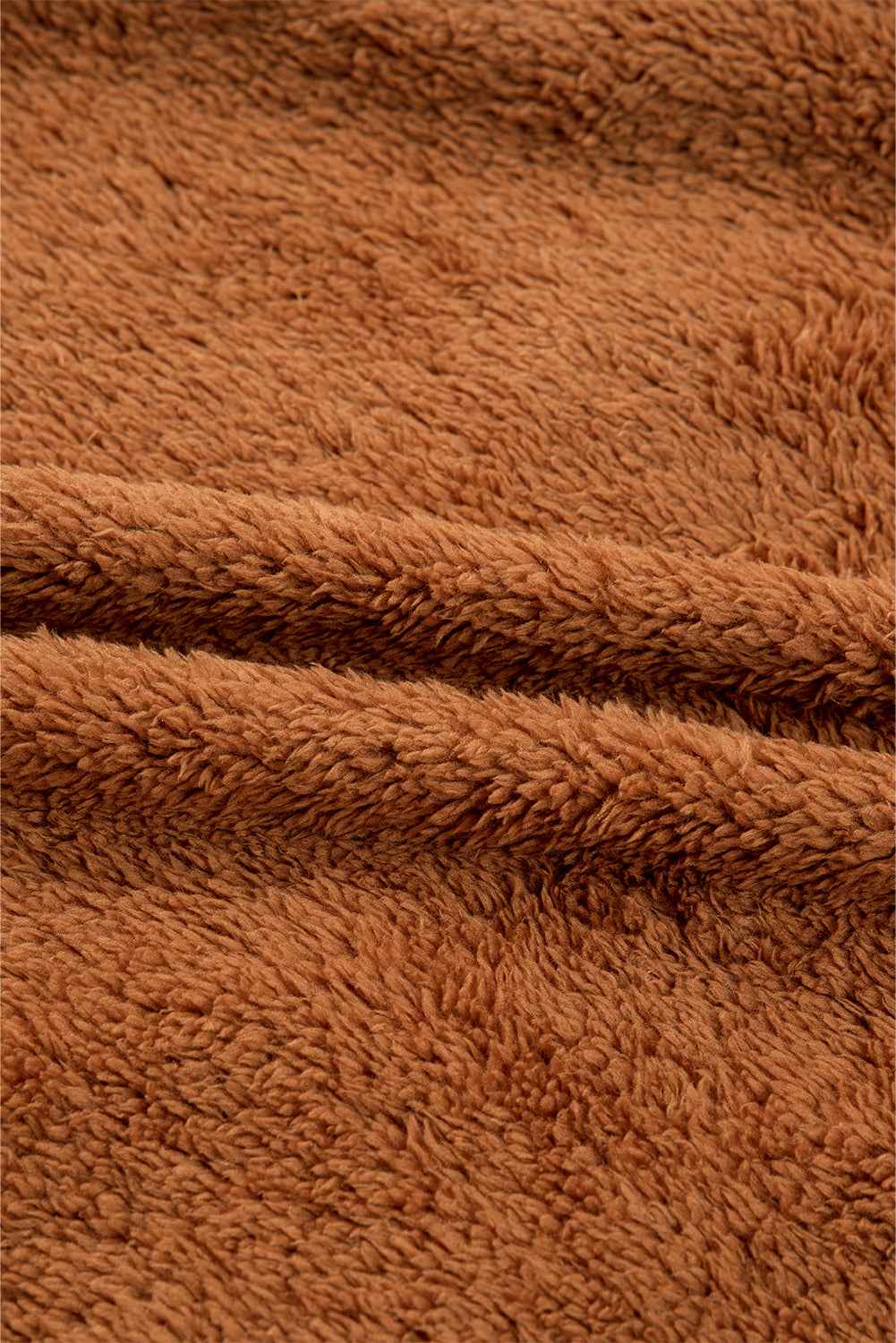 Chestnut Plush Patchwork Zipper Stand Neck Vest 9d77ee52f6429200