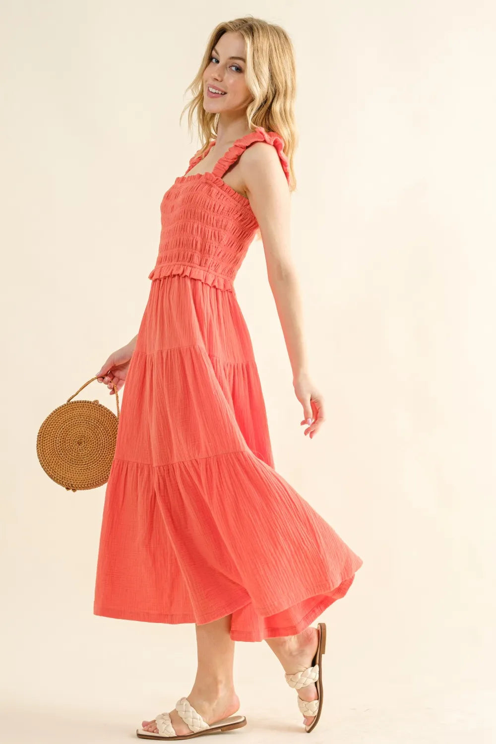 And The Why Smocked Ruffled Tiered Dress 9d928a8b-67b6-4287-8855-567d5ee7a759-Max