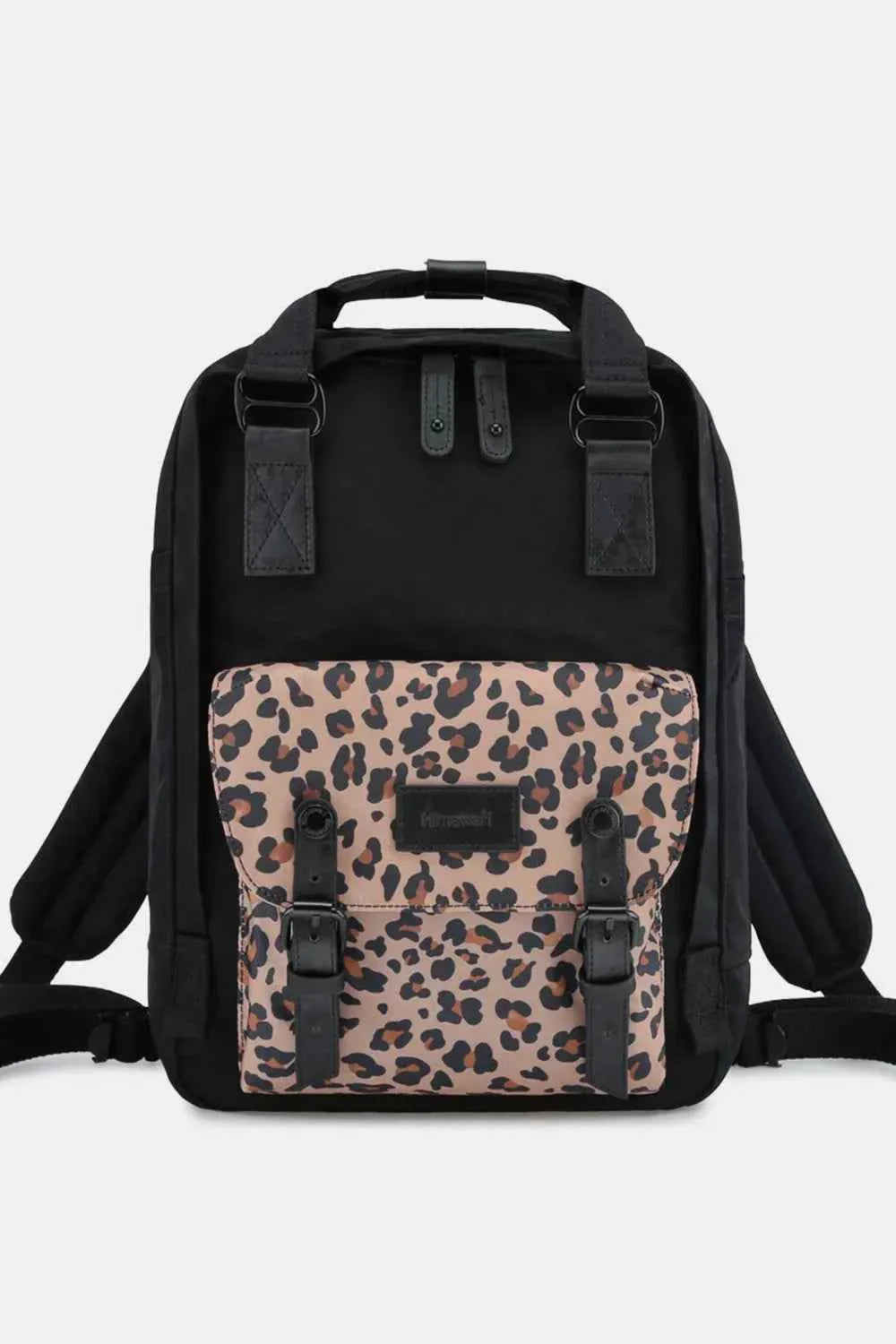 Himawari Contrast Waterproof Nylon Backpack Bag Black Leo One Size 9d9ecbbc-00dd-4aca-85c6-31027ee9b36e-Max
