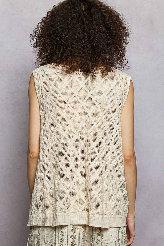 V-Neck Crochet Tank with Diamond Weave Knit Patterns 9da24dd0-fff4-4aef-ae85-55d0bc5afe4e-Max