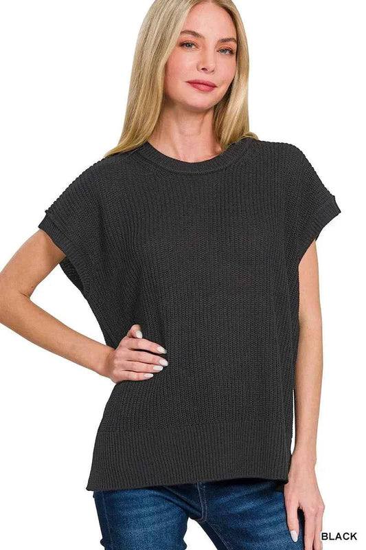 Zenana Oversized Crew Neck Sweater BLACK 9da36281ae014916a3f6fb7908cd18f5-Max-Origin