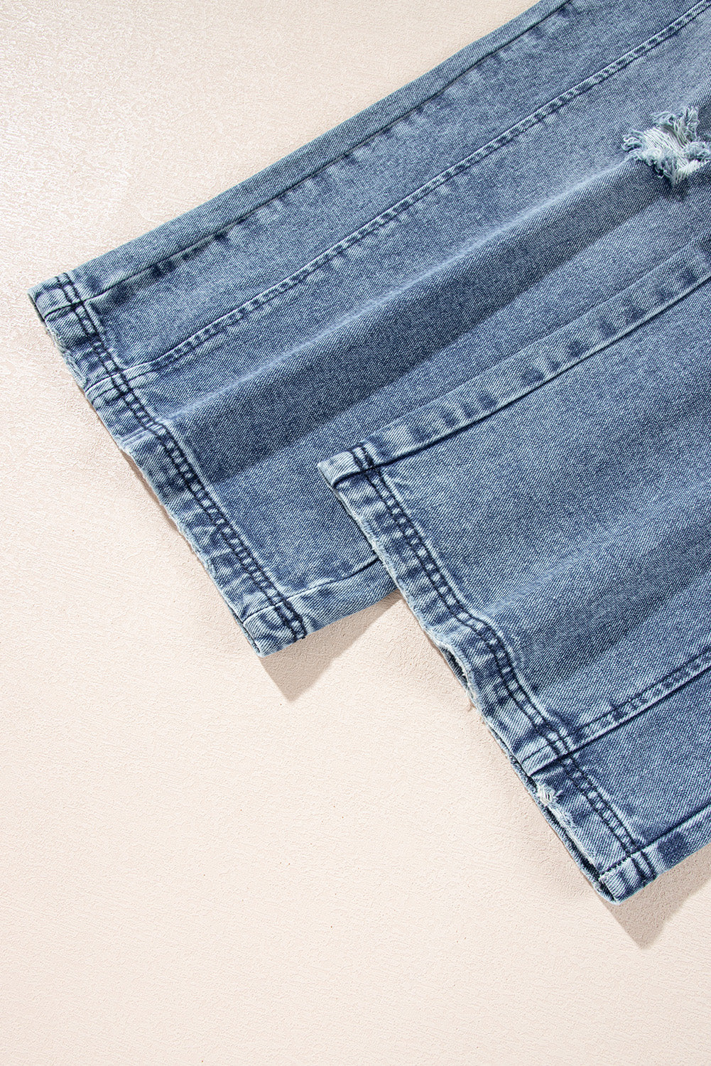 Black Distressed Bib Pocket Wide Leg Denim Overall 9dab77bfe5c0a59d