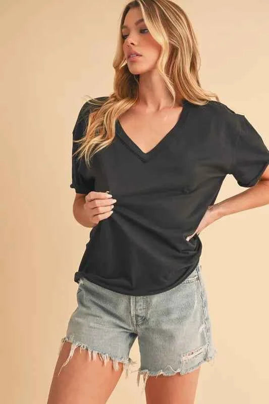 Aemi+Co V-Neck Short Sleeve T-Shirt 9db9db10193a45b8a70dcc8c87d4fd72-Max-Origin