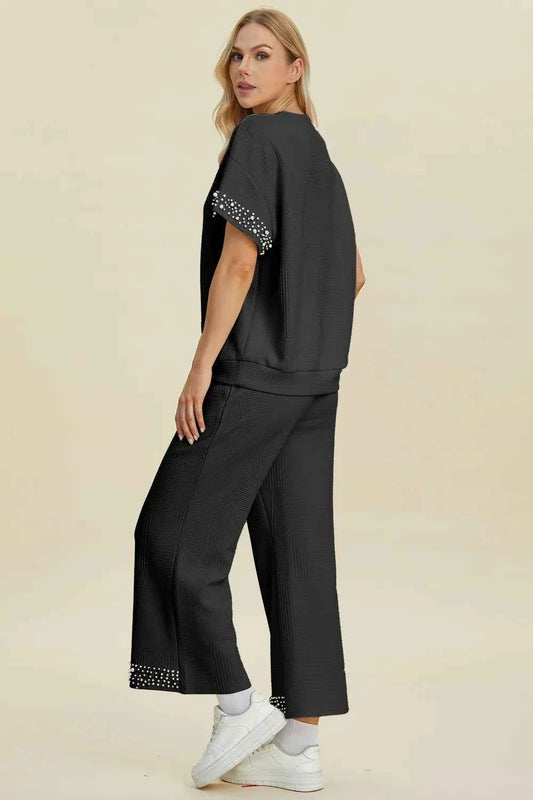 Double Take Full Size Pearl Detail Round Neck Top and Pants Set 9dc8c6d2-5465-4a32-b6ed-4207a1c5c18a-Max