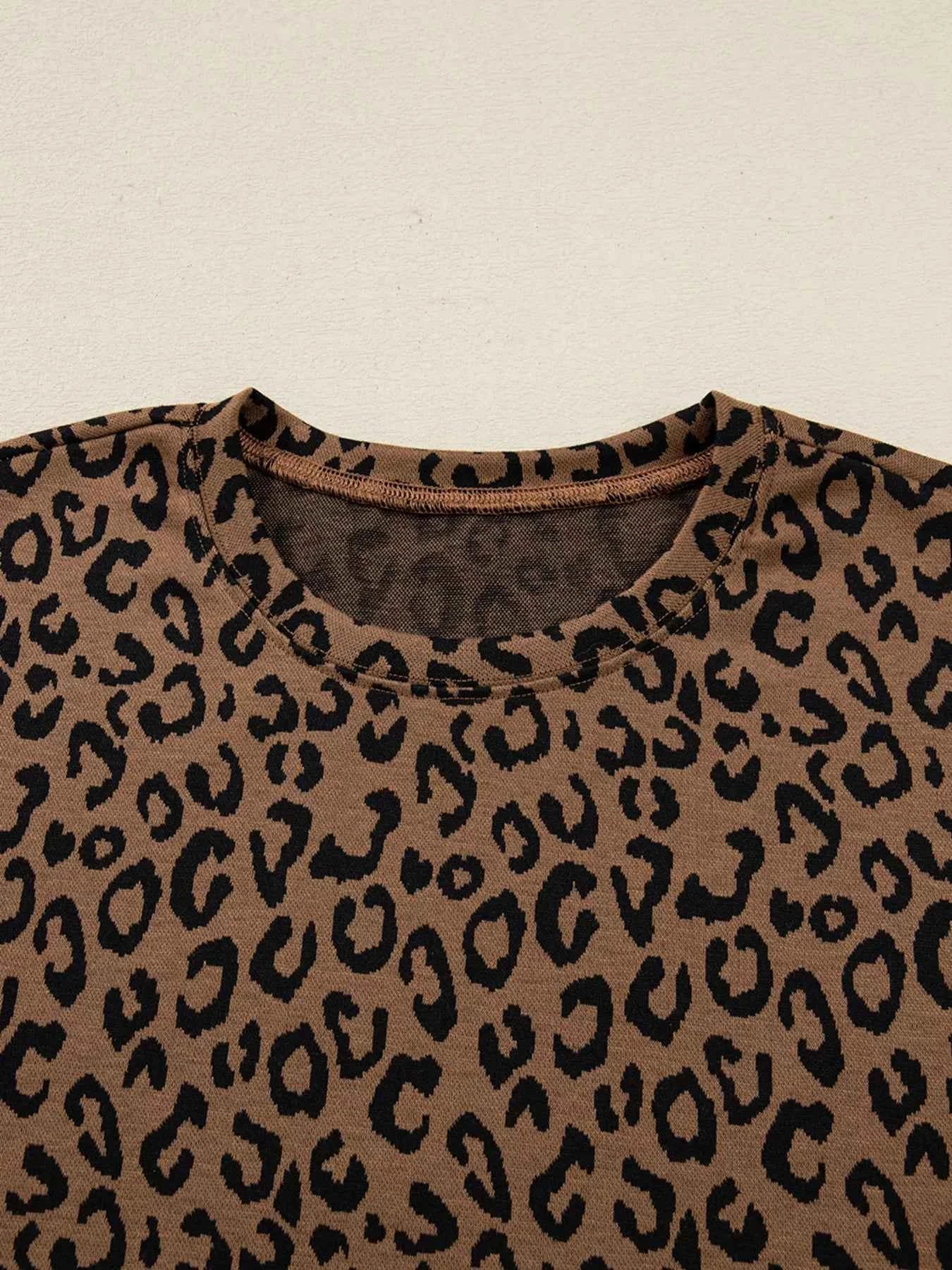 Striped Trim Leopard Long Sleeve Top Drawstring Pant Set 9ddc20da92ba41289cc06f5d85fad3de-Max-Origin