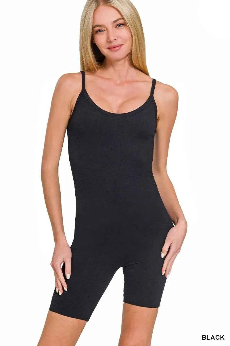 Zenana Ribbed Seamless Bodysuit BLACK 9ddec10055274528b2d4f3a7570b50d8-Max-Origin