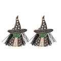 Witch Rhinestone Alloy Earrings Black One Size 9de485c52f3348f78f704b917541925c-Max