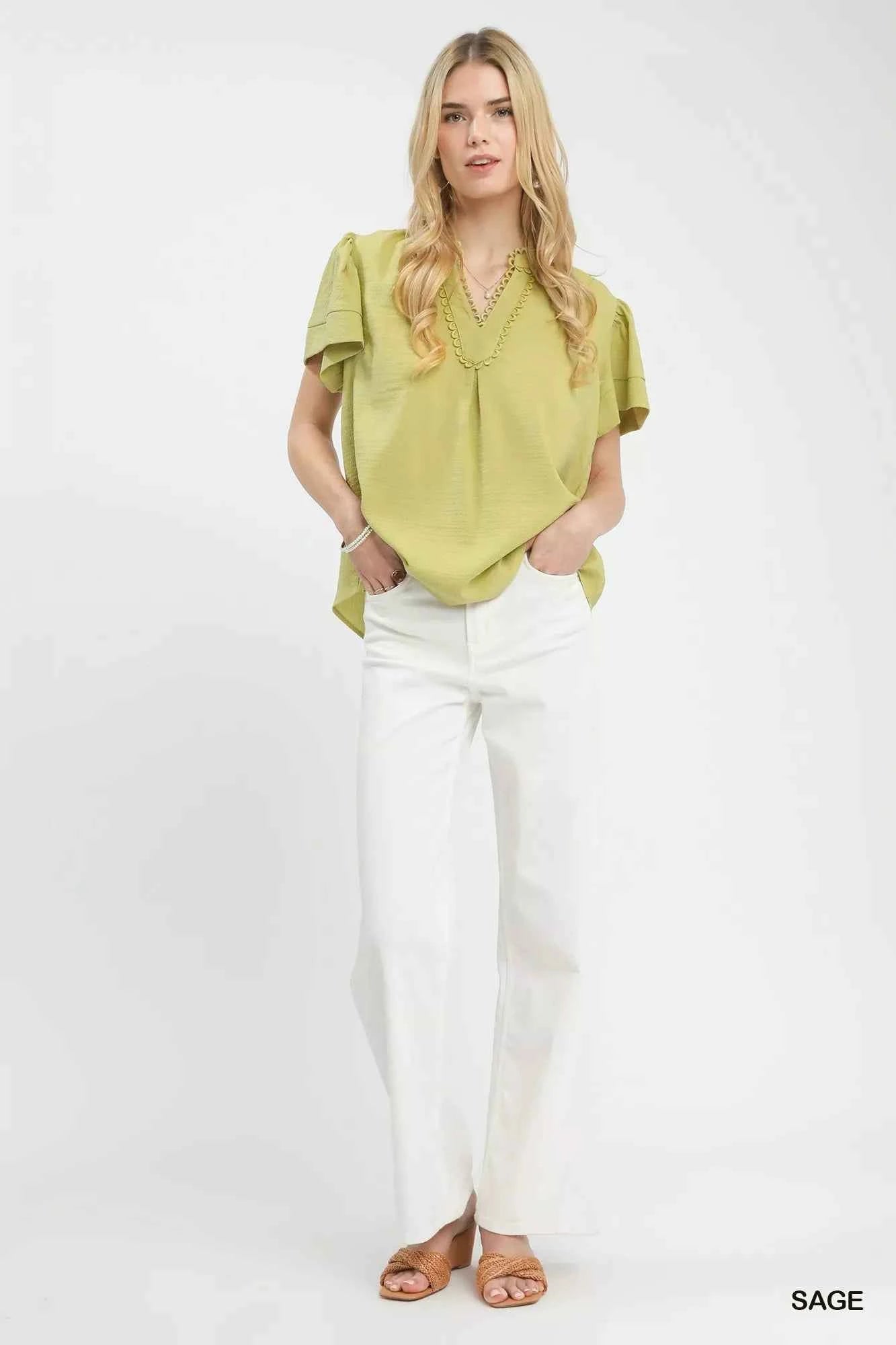 Umgee Seersucker Short Sleeve Top with Lace Trim 9df1ec0d-ed99-4a66-860d-87975f64099d-Max-Origin