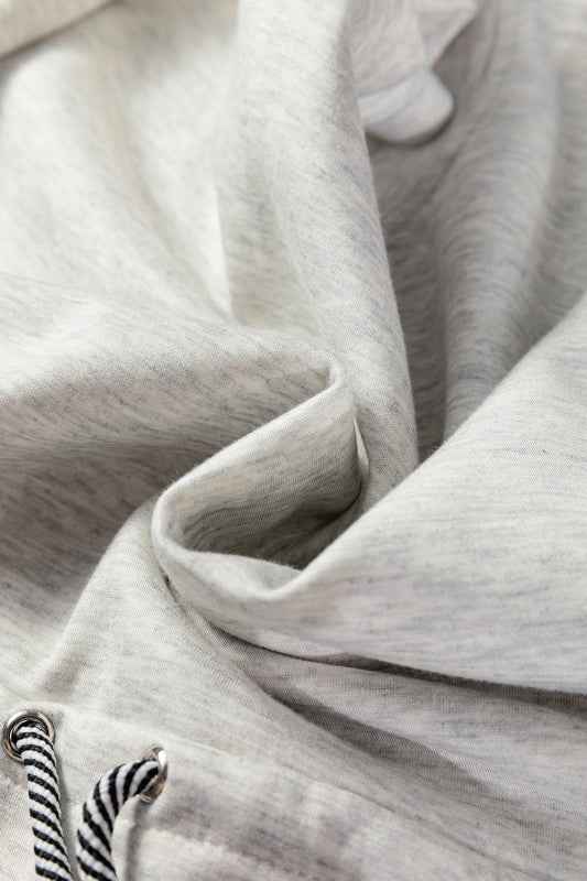 Solid Drawstring Waist Tunic Sweatshirt 9dfdb20f-e1a6-4535-afd4-1dd499889fe4