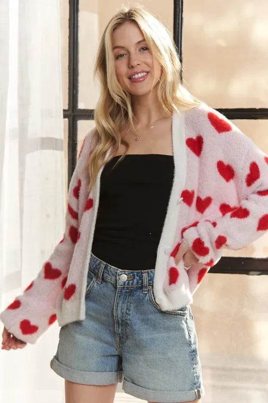 ADORA Fuzzy Heart Button Down Cardigan 9e201928-a58e-47e7-8557-4ba2b97f8d25-Max