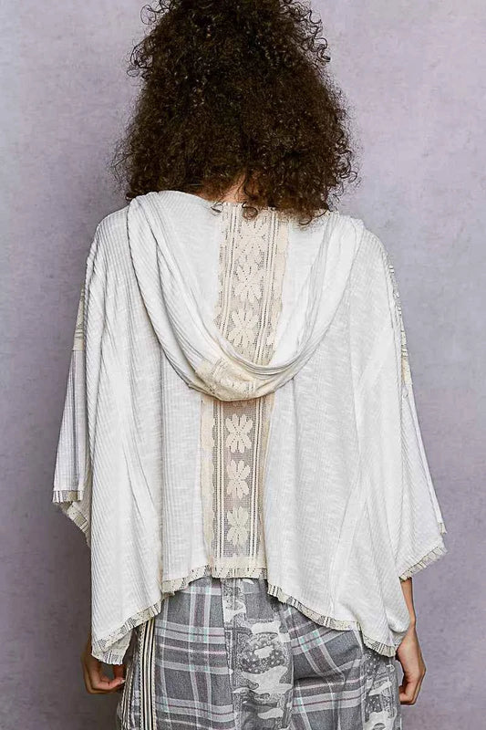 Short Sleeve Hoodie Top with Lace Detail 9e37f0d1-e4da-4a4a-9463-844df15a142b-Max-Origin