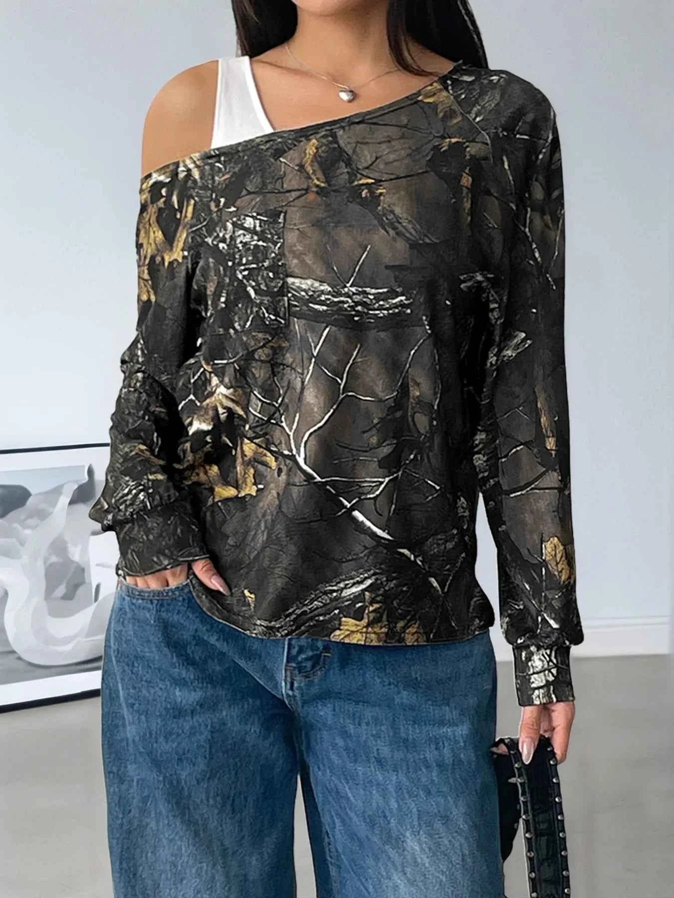 Asymmetrical Neck Printed Long Sleeve Top 9e77118fcead4c34a5b61ef6593ecc8c-Max-Origin