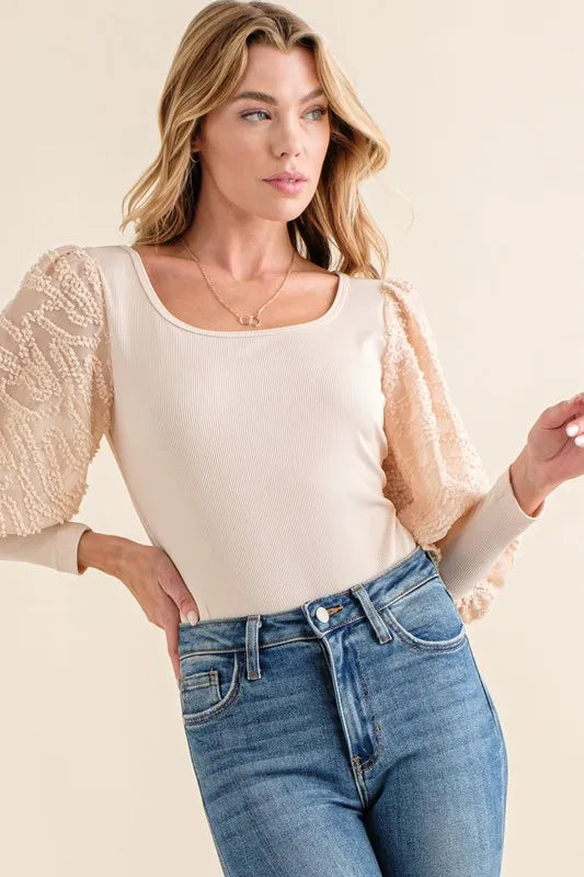 And The Why Textured Puff Sleeve Bodysuit Beige 9e7be39f69644bdba5cb2d4beca31dc7-Max-Origin