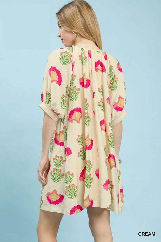 Abstract Print Mini Dress 9e8a840e-c43f-46bc-8429-827545f61fcd-Max-Origin