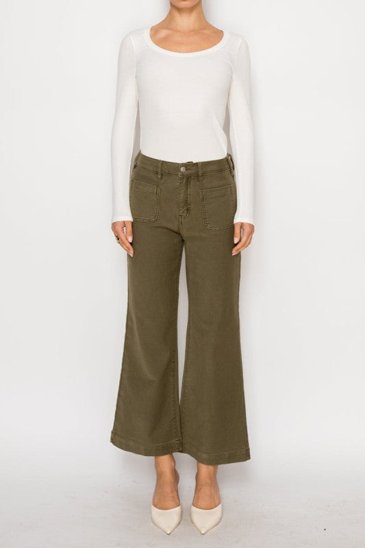Margot High Rise Crop Palazzo PFD Jeans 9e8d8d9e-ca49-4556-ad50-ee286c2df455