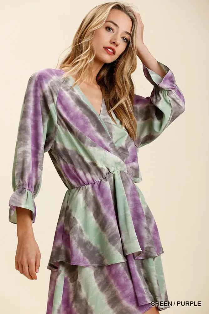 Tie Dye Ruffled Layered Dress with Elastic Waistband 9e9909d2-d0a1-470b-bdf1-ec6c4e914cb2-Max-Origin