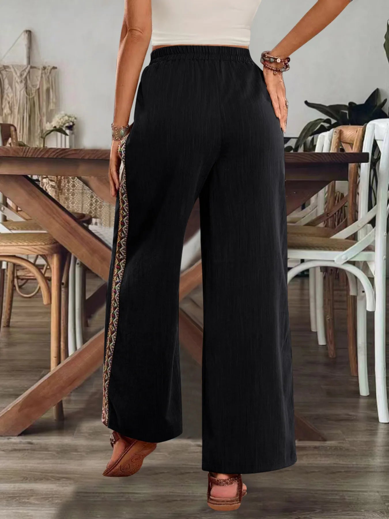 Bohemian Wide Leg Embroidered Side Stripe Pants 9eaad9910b2b43fe81e7cefc678b00ad-Max-Origin