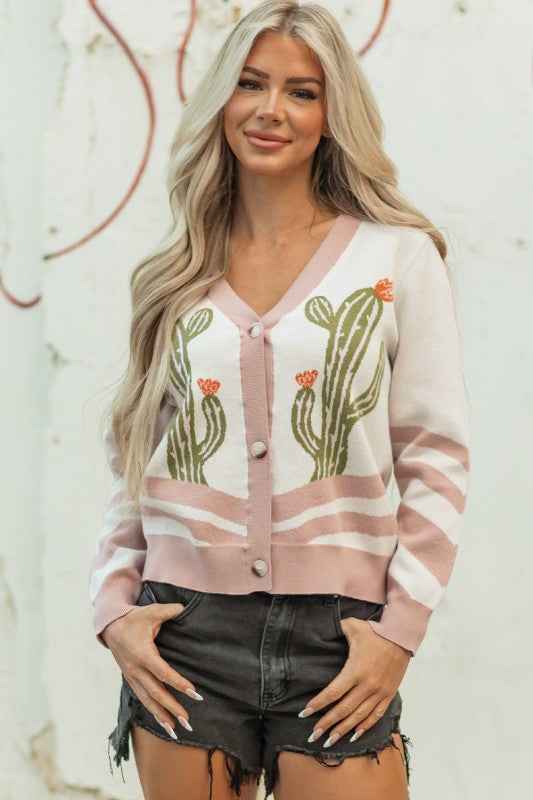 Paulina Desert Cactus Front Sweater Apricot 9ebd9db4-e4d1-490e-8789-69d18687b973