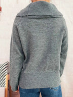 Striped Turtleneck Long Sleeve Sweater 9ed4dba7a87943f3bae67a0002520bfd-Max-Origin