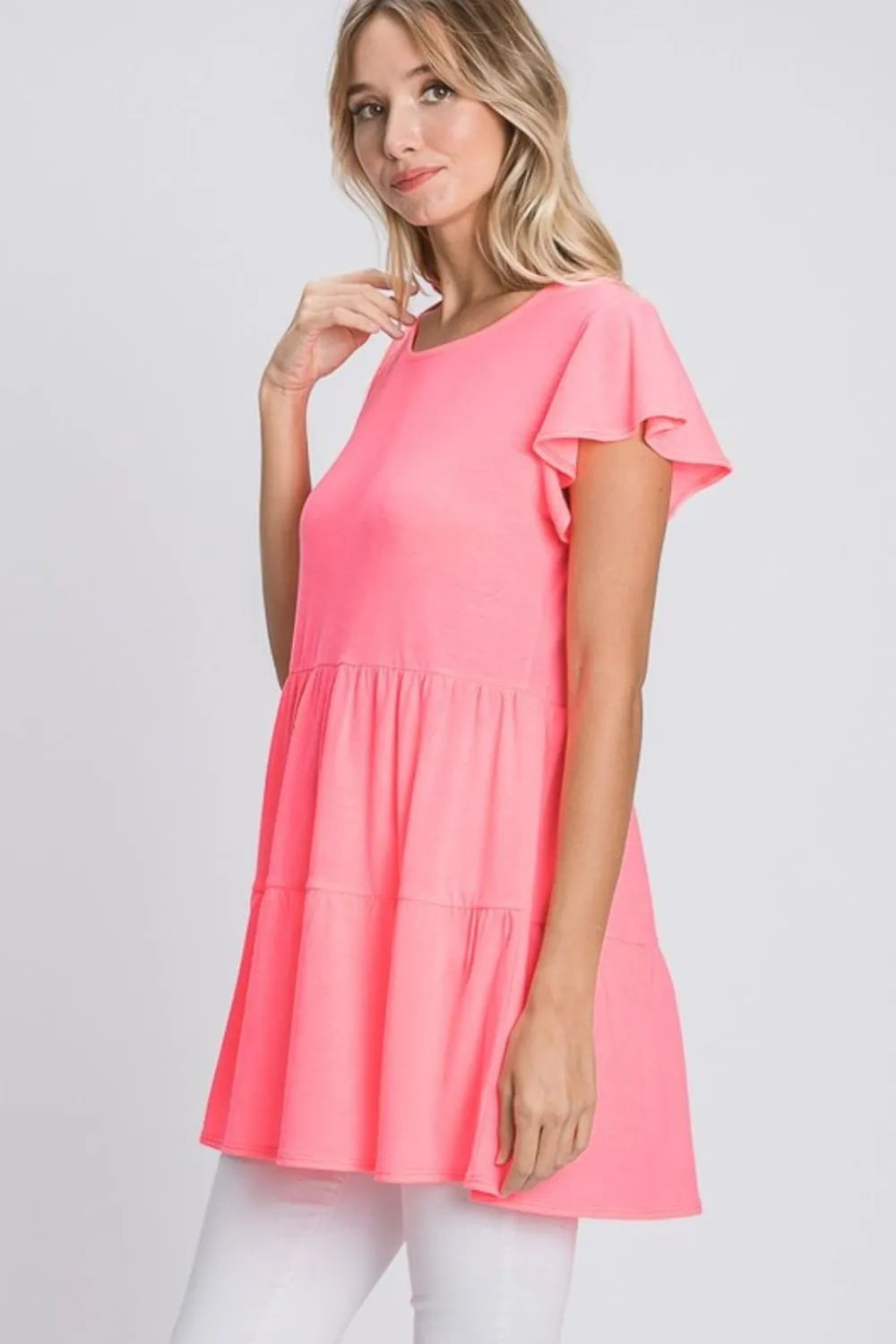 Heimish Full Size Tiered Round Neck Ruffle Sleeve Top Plus Size 9ed5a64d-9e7f-4f59-b596-b44339f75045-Max