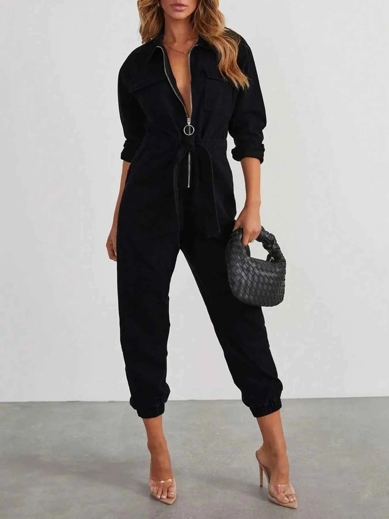 Zip Front Long Sleeve Jumpsuit 9ef58c849b2046dfa1b08afcc5b2c806-Max-Origin