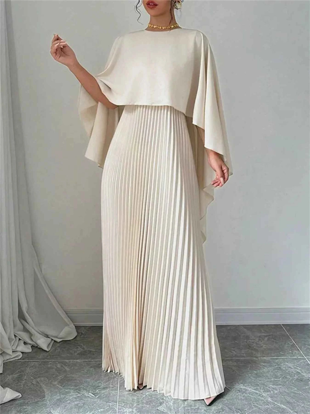 Cape Pleated Maxi Dress 9f064aa5bd85417fa3eee917a7ba1cf3-Max-Origin