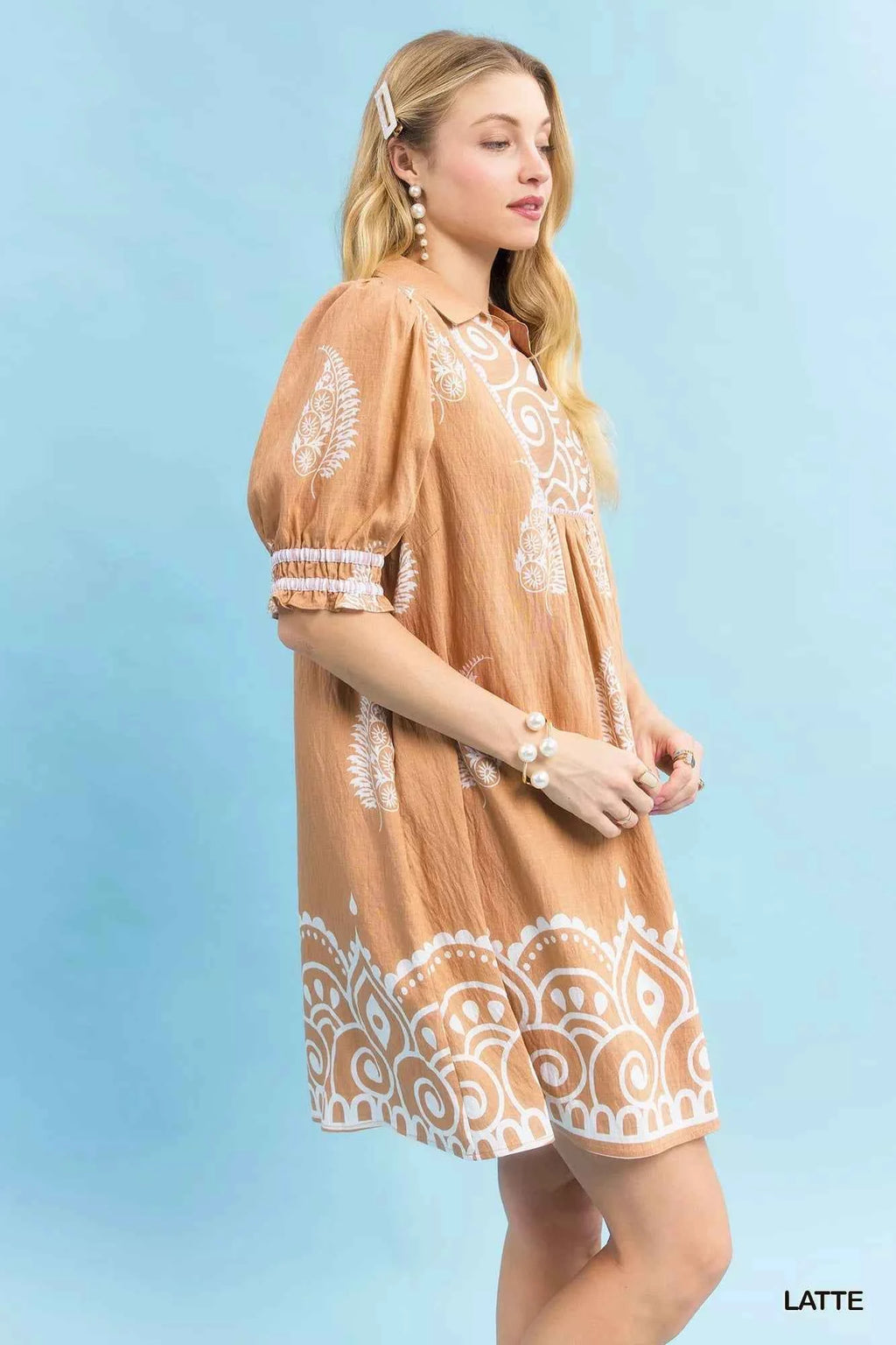 Umgee Paisley Mandala Print Babydoll Dress 9f45871c-6de6-40b0-ab33-5d9cba7a2edb-Max-Origin