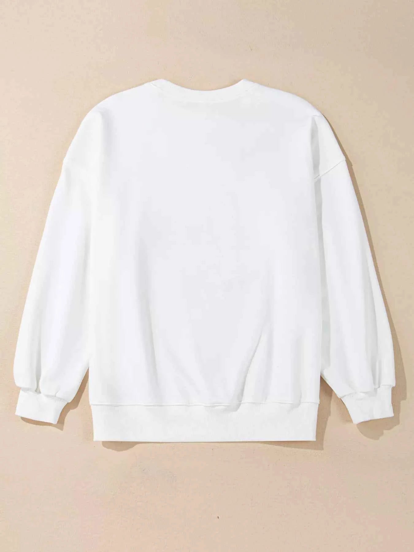 Halloween Pumpkin Patched Pattern Long Sleeve Sweatshirt