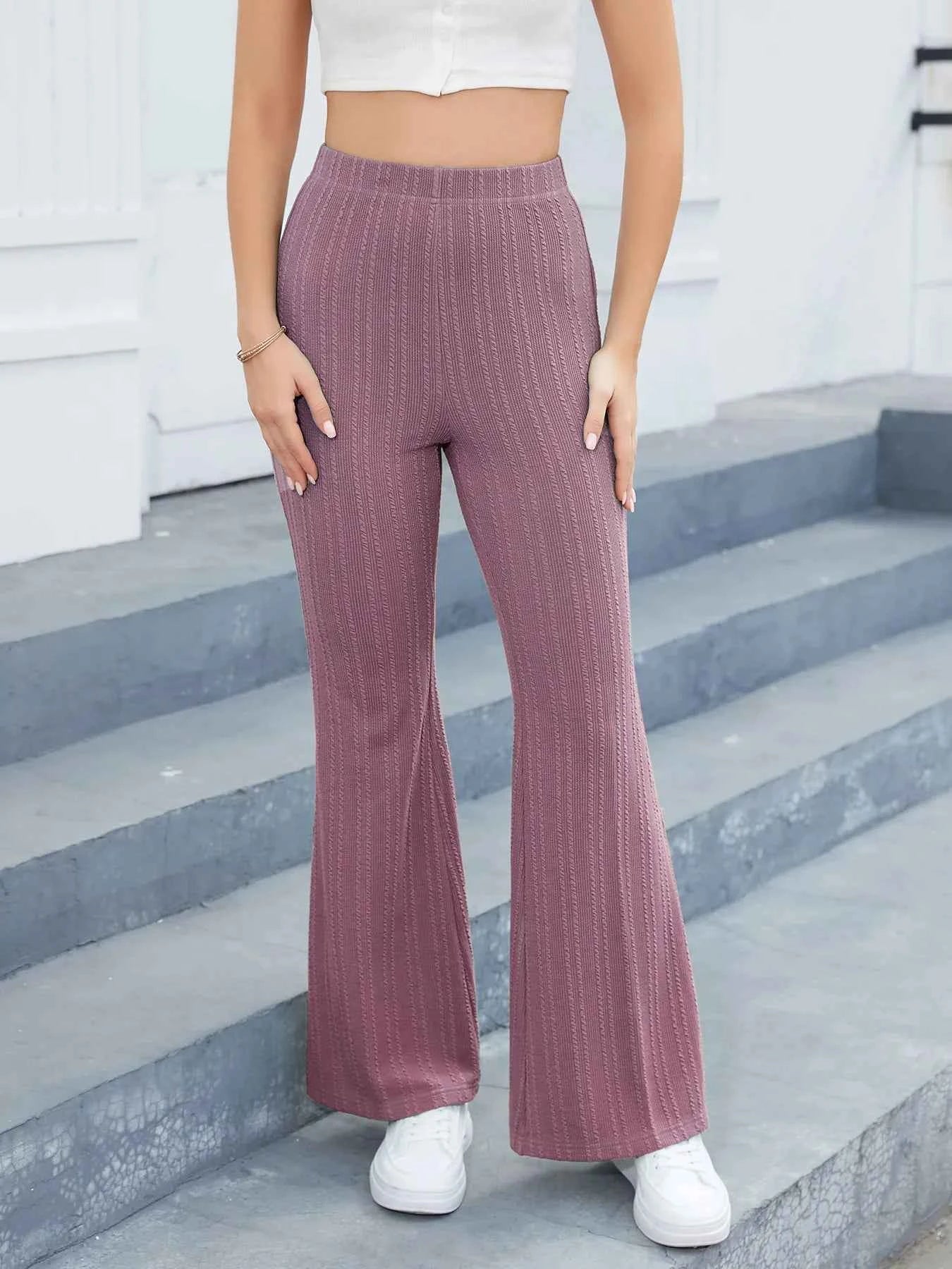 High-Waisted Flare Pants Pink 9f584651ba59482695c01b33b4c4d74d-Max-Origin