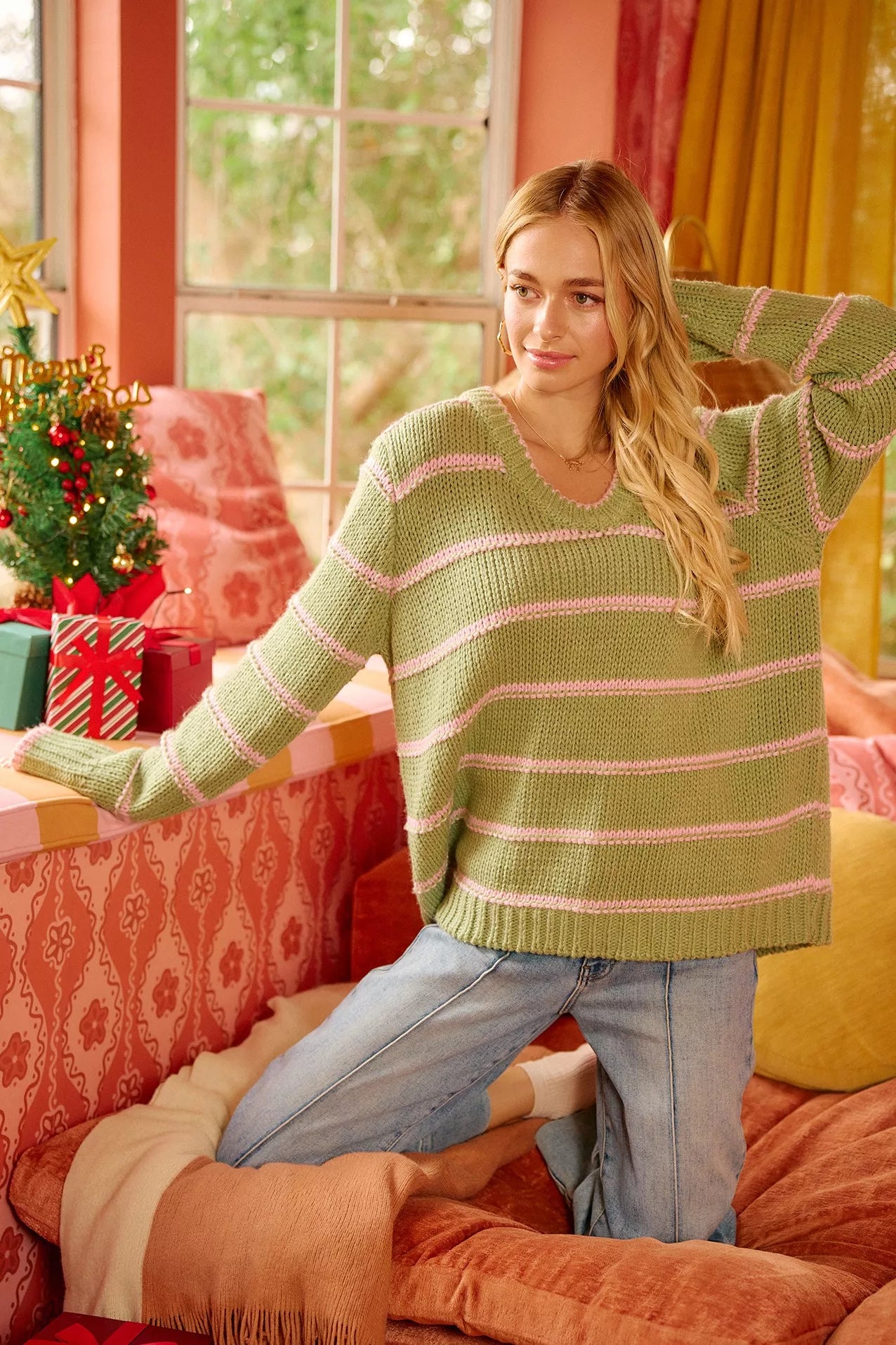 BiBi Striped Long Sleeve Sweater 9f5d30bd1b8f4efb892fafb864695e08-Max-Origin