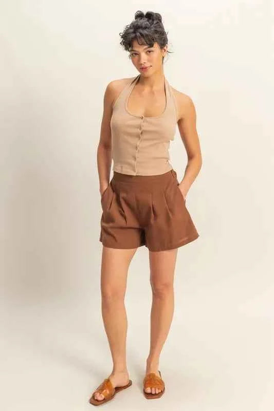 HYFVE Halter Neck Buttoned Washed Top 9f64c8729bb54dc38dba5bc0088cbab4-Max-Origin