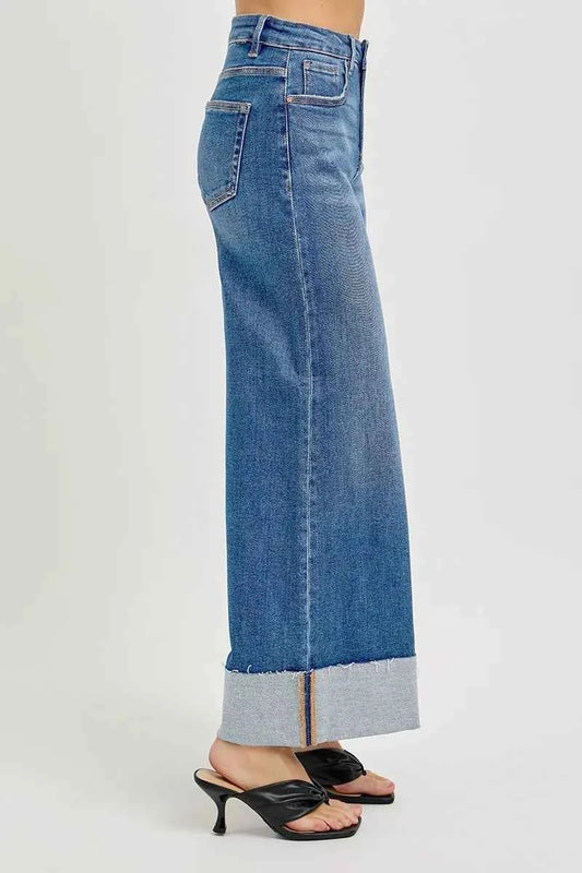 Full Size Tummy Control High Rise Crop Wide Cuffed Jeans Plus Size 9f69bd96d4934c8f9b87efd933688dd0-Max-Origin