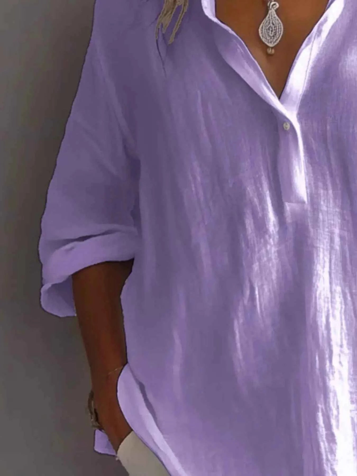Collared Neck Long Sleeve Shirt 9f958bf6-1727-4527-a389-837fa72e0d20-Max-Origin