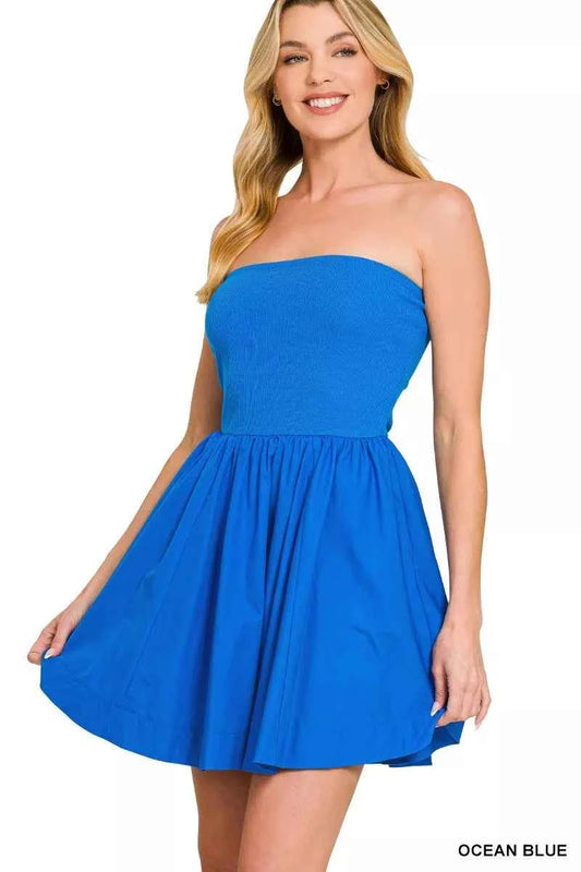 Zenana Combined Knit Tube Top Flare Mini Dress 9f9904208f79483fa57d2c2aa5c05da7-Max-Origin