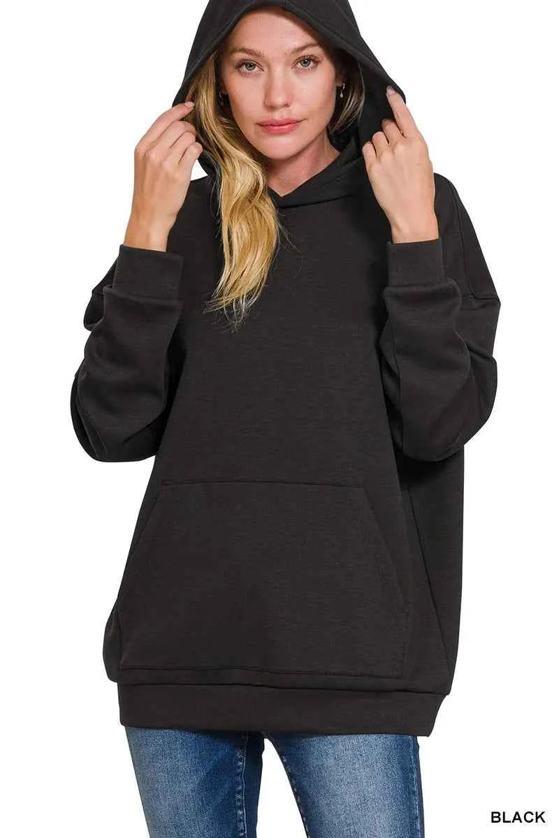 Oversized Scuba Hoodie with Kangaroo Pocket BLACK 9f9d65185785456087a2084f9c19f7a4-Max-Origin