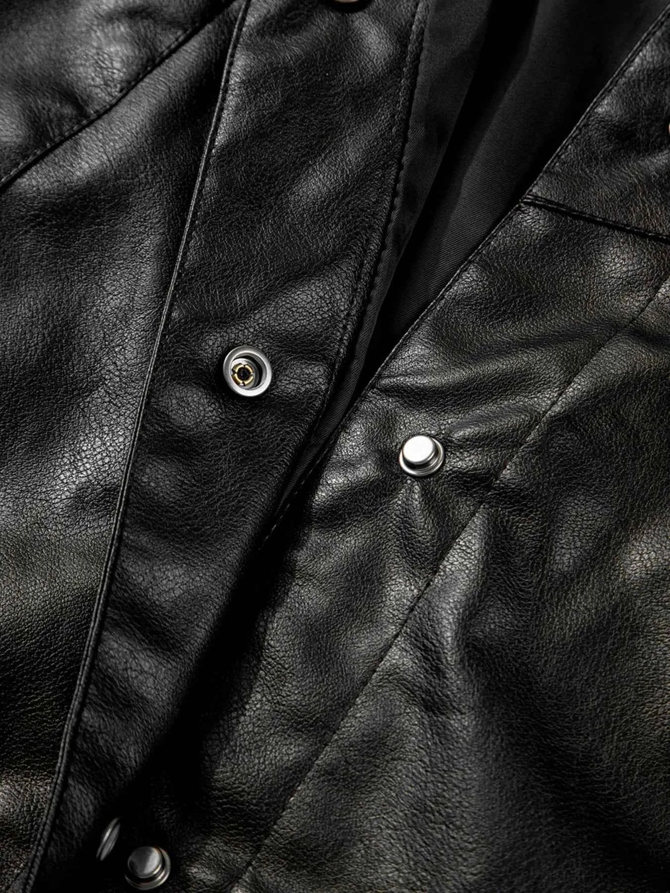 Faux Leather Buttoned Front Boxy Jacket 9f9de9d0cab04eb2a6261aff07137cc8-Max-Origin