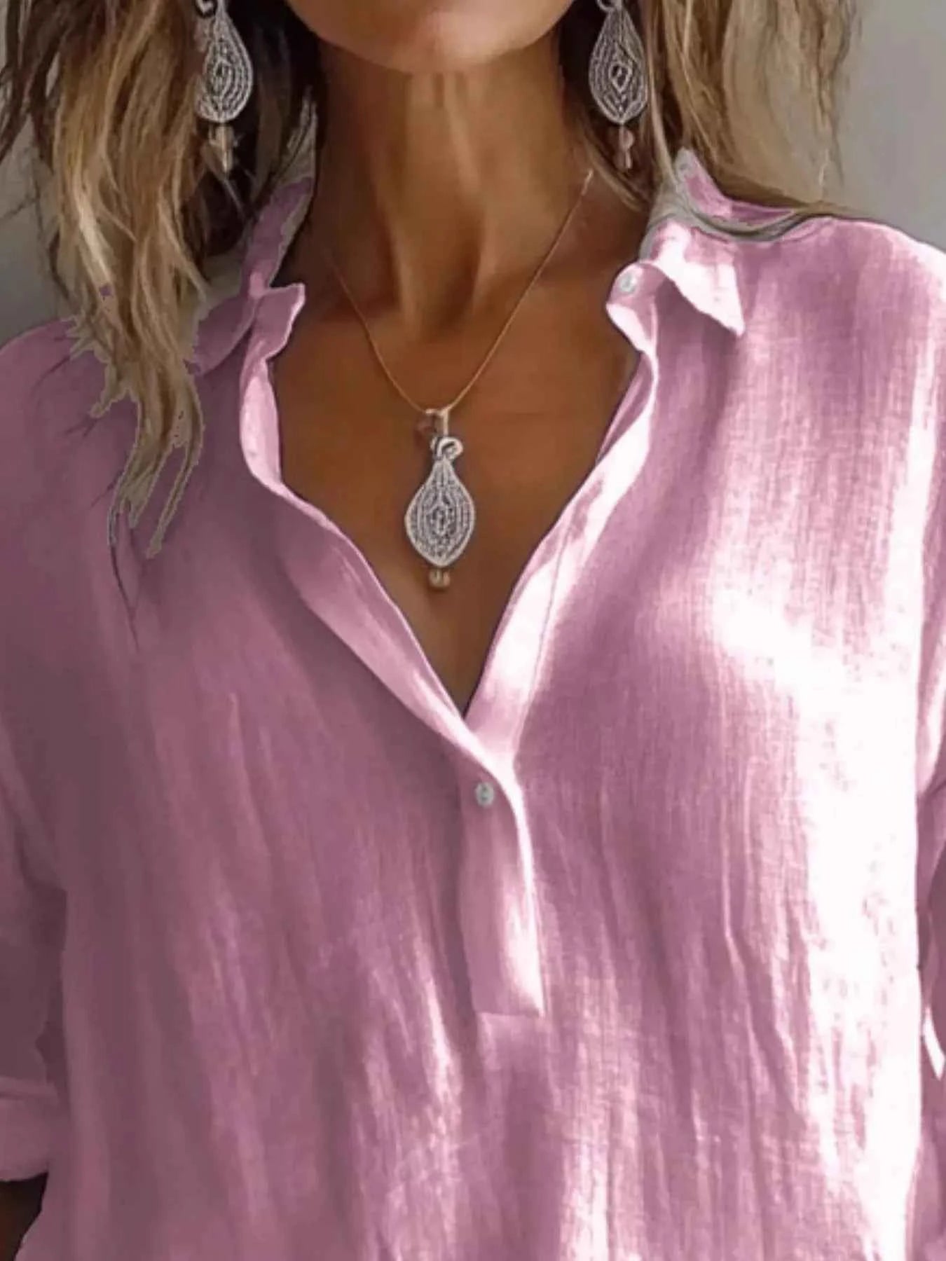 Collared Neck Long Sleeve Shirt 9fb956f5-905b-4f89-8d33-d5545c21956e-Max-Origin