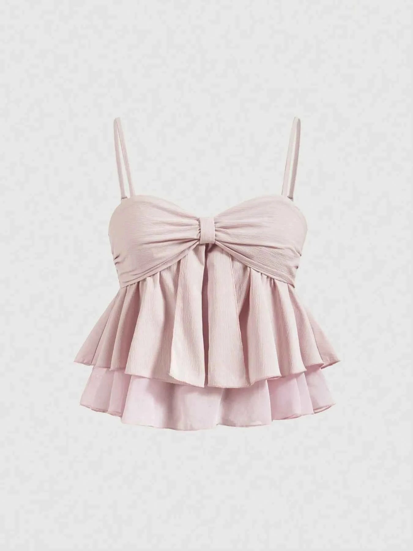 Smocked Layered Cami Pink 9fb99633797e40b3aa9b5b3ea4ce4e22-Max-Origin