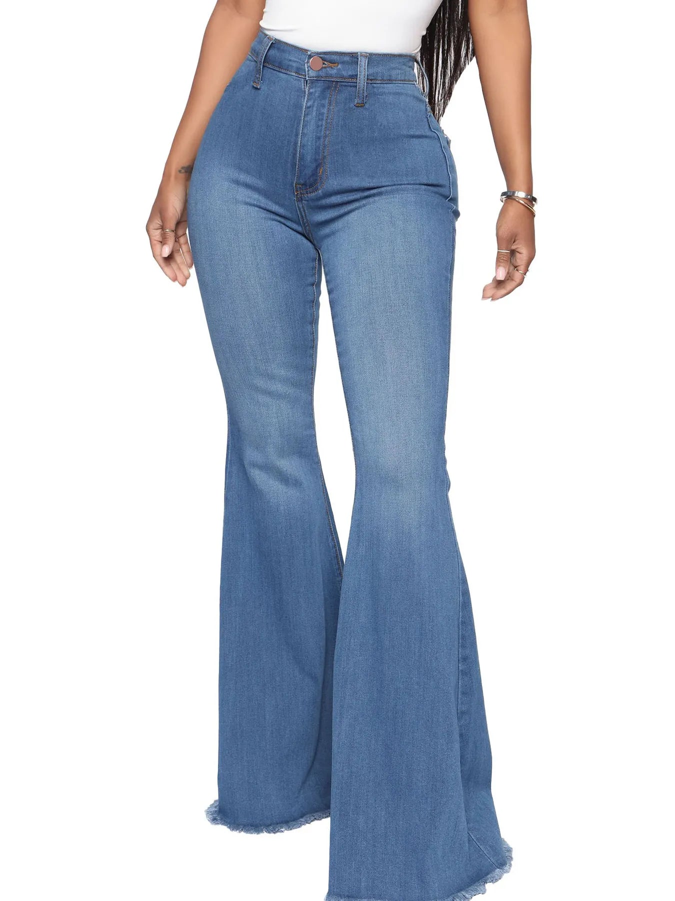 Full Size High-Waisted Raw Hem Flare Jeans Plus Size Blue 9fbdd51b601b4fb3872fc3555ca9713f-Max-Origin