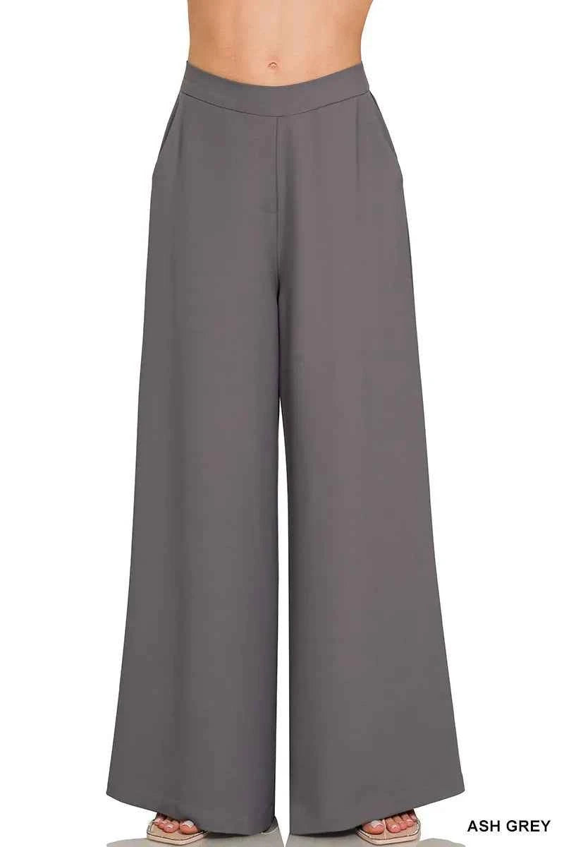 Zenana Relaxed Fit Elastic Waisted Wide Leg Pants 9fc92970449749d3987888b861529159-Max-Origin