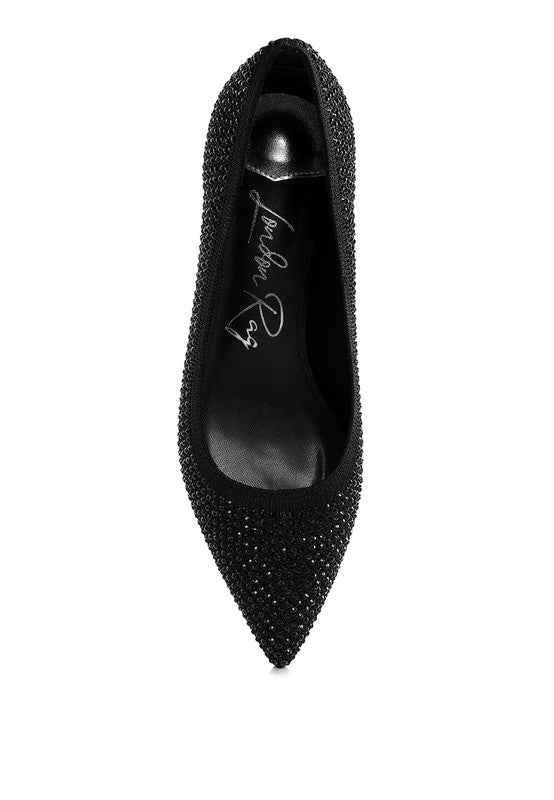 Vimto Breathable Flyknit Rhinestone Pumps 9fd43d8d-3238-4118-b19e-147083823954