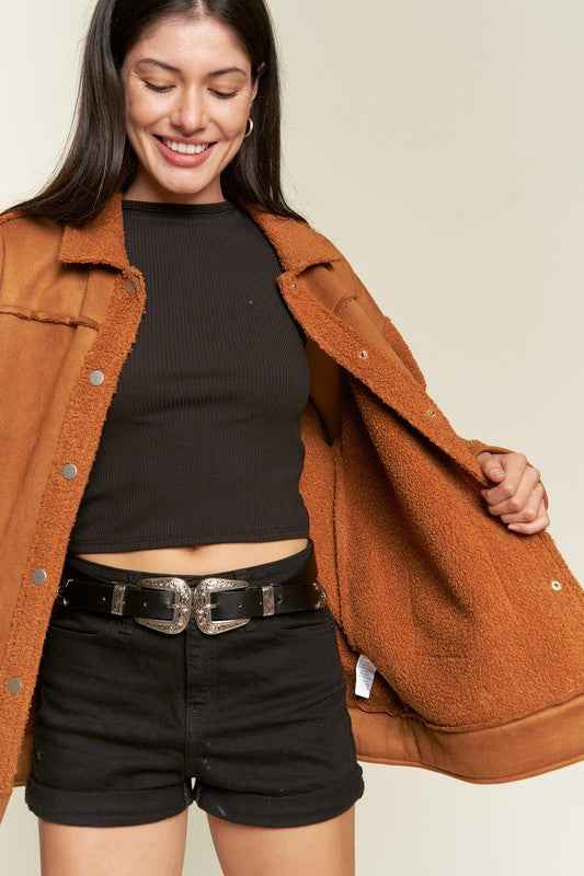FAUX FUR AND SUEDE JACKET JJO5028 9fe164c7-7d00-40ad-b397-f33a219f6384