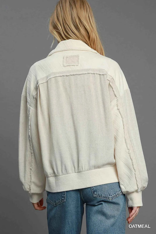 Umgee Two-Way Jacquard Zip-Up Jacket 9ffa61a8-1aa5-45b2-be3c-a2515cc780d0-Max-Origin