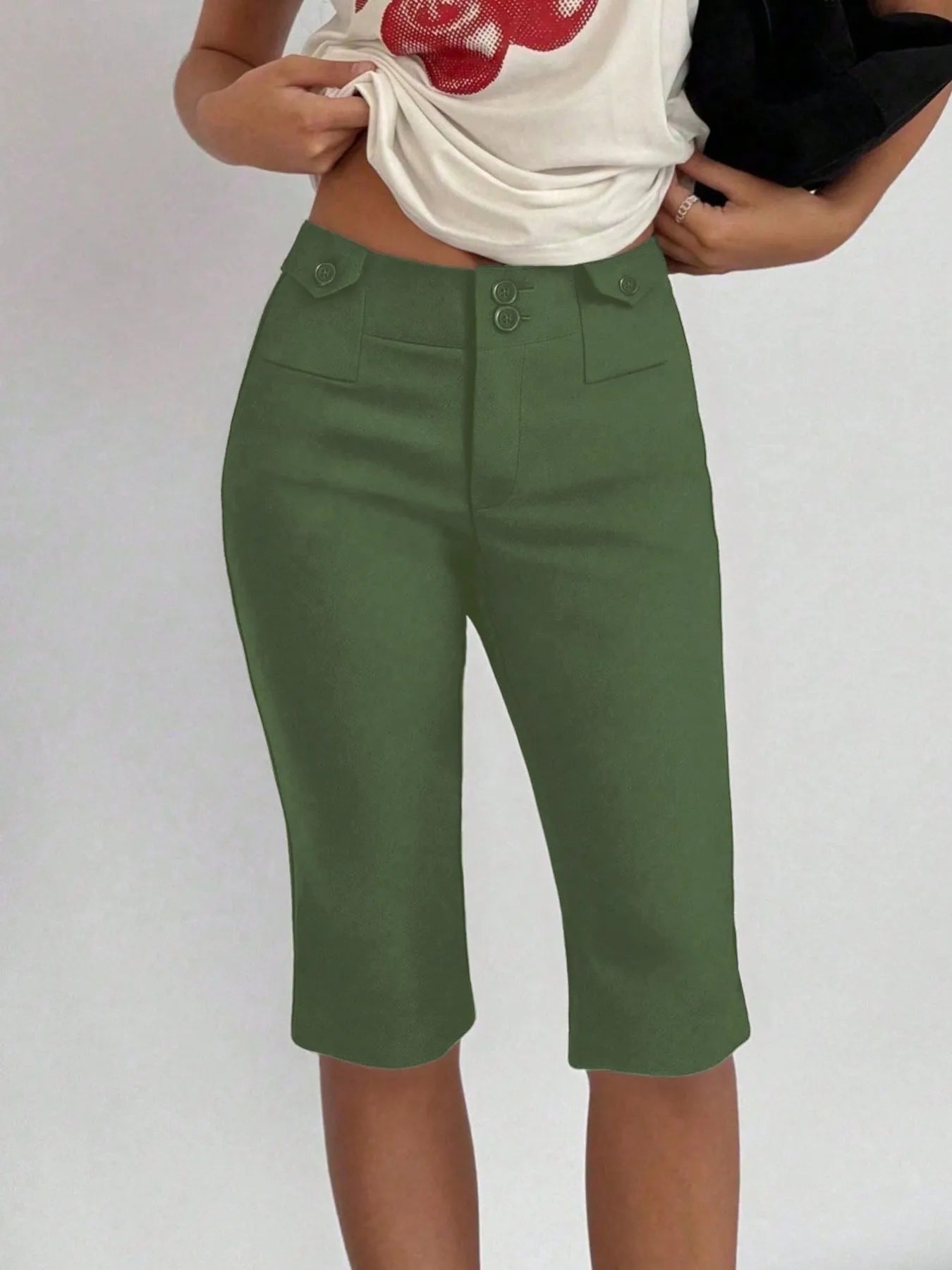 High-Waisted Shorts Matcha Green 9fff41fb-6700-439b-8caf-820a461fa757-Max-Origin