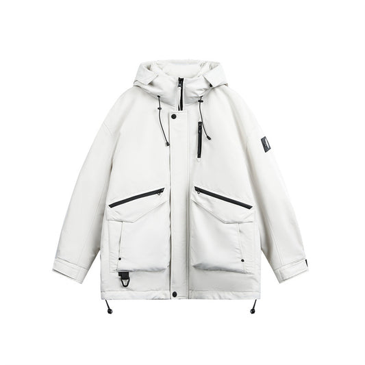 Vintage Utility Parka with Faux Fur Collar